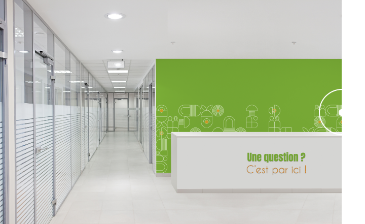 Design et communication murale pour les espaces de travail - accueil entreprise