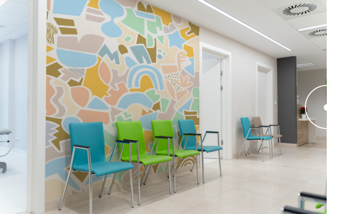 Design et communication murale pour les espaces de travail - salle d'attente