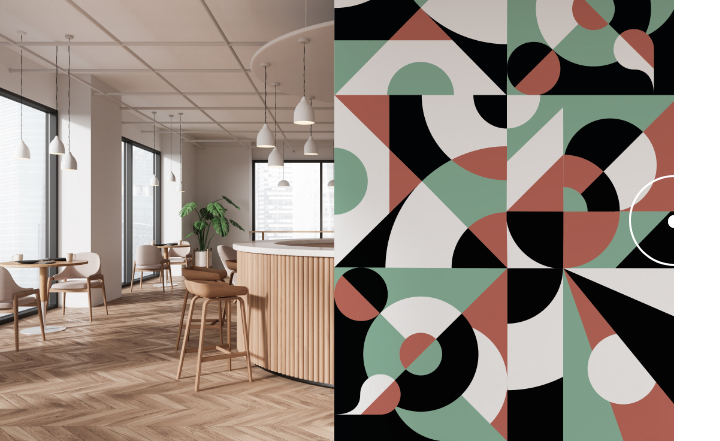 Design et communication murale pour les espaces de travail - décoration restaurant